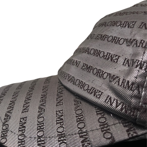 Woman's Emporio Armani All Over Logo Cap Bronze - Grey - Picture 2 of 5